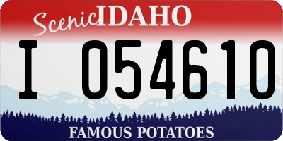 ID license plate I054610