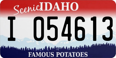 ID license plate I054613