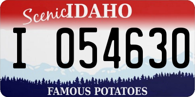 ID license plate I054630