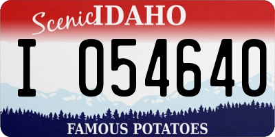 ID license plate I054640