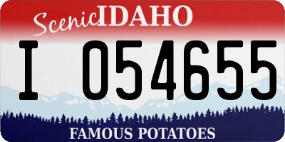 ID license plate I054655