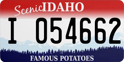 ID license plate I054662
