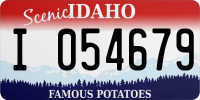 ID license plate I054679