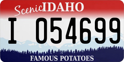ID license plate I054699