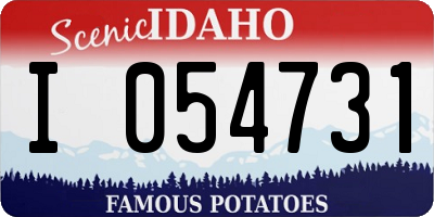 ID license plate I054731