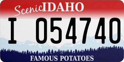 ID license plate I054740