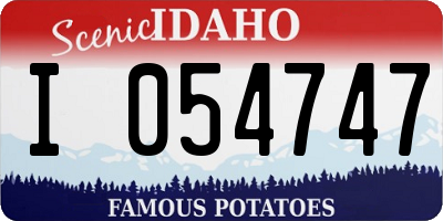 ID license plate I054747