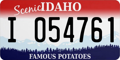 ID license plate I054761