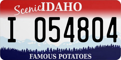 ID license plate I054804