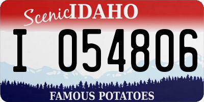 ID license plate I054806