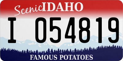 ID license plate I054819
