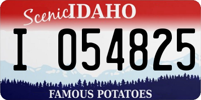 ID license plate I054825