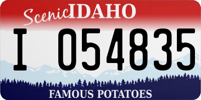 ID license plate I054835