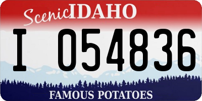 ID license plate I054836