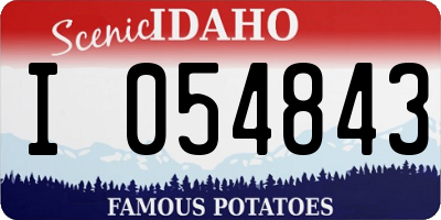 ID license plate I054843