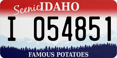 ID license plate I054851