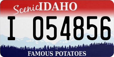 ID license plate I054856
