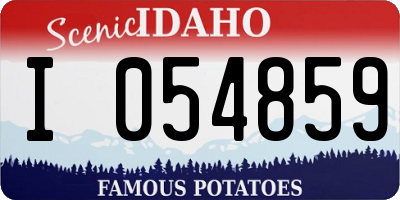 ID license plate I054859