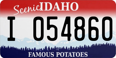 ID license plate I054860