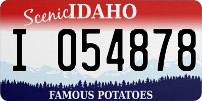 ID license plate I054878