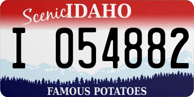 ID license plate I054882
