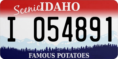 ID license plate I054891