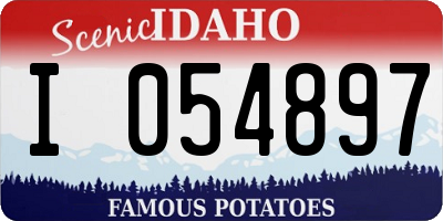 ID license plate I054897