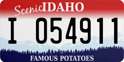 ID license plate I054911