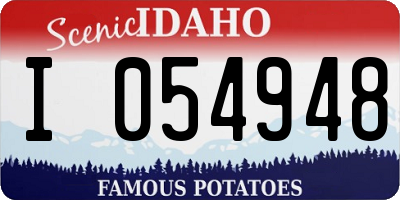 ID license plate I054948
