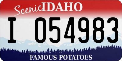 ID license plate I054983