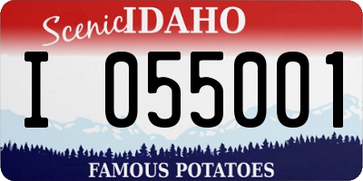 ID license plate I055001