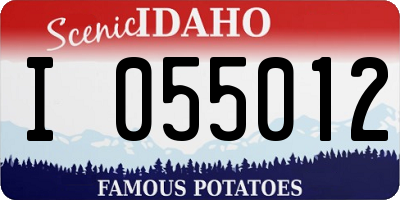 ID license plate I055012