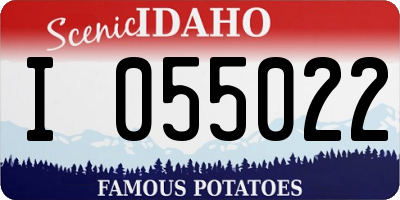 ID license plate I055022