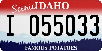 ID license plate I055033
