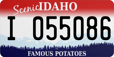 ID license plate I055086