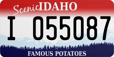 ID license plate I055087