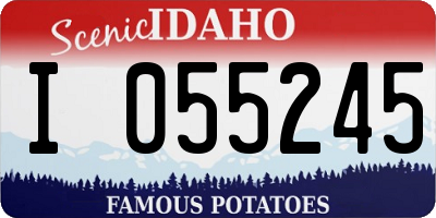 ID license plate I055245