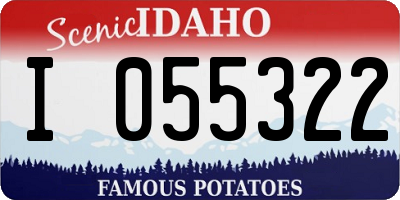 ID license plate I055322