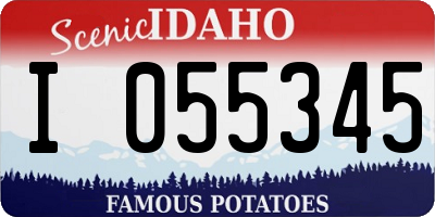 ID license plate I055345