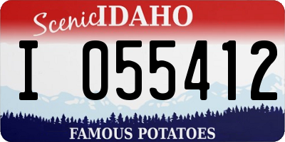 ID license plate I055412