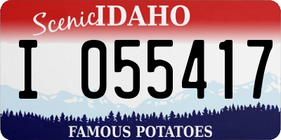 ID license plate I055417