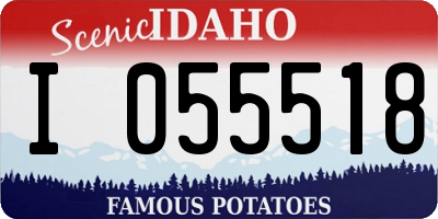 ID license plate I055518