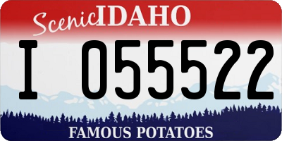 ID license plate I055522