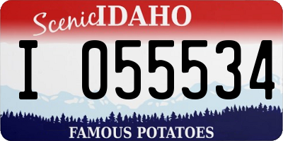 ID license plate I055534