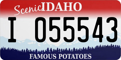 ID license plate I055543