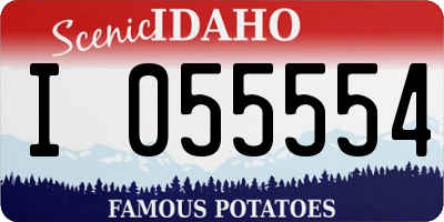 ID license plate I055554