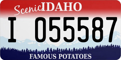 ID license plate I055587