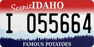 ID license plate I055664