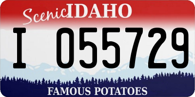 ID license plate I055729
