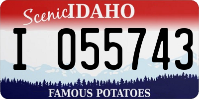 ID license plate I055743